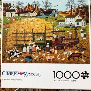 Charles Wysocki “honeynut valley farms” 1000 piece puzzle complete with poster